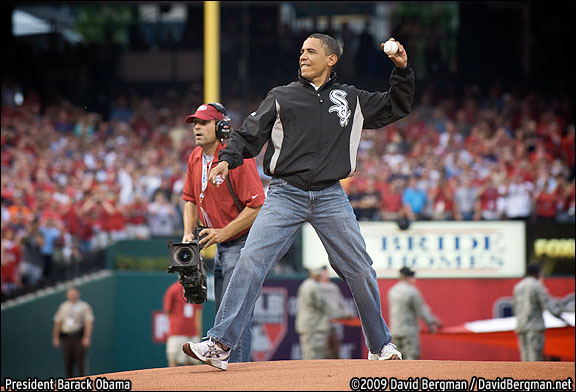 President Barack Obama at the All-Star Game